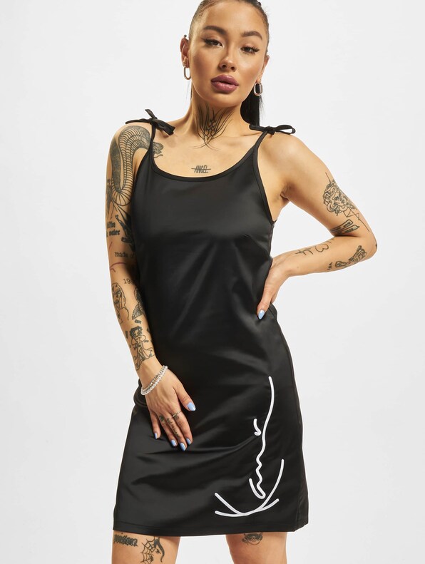 KW222-066-1 KK Signature Satin Dress-0