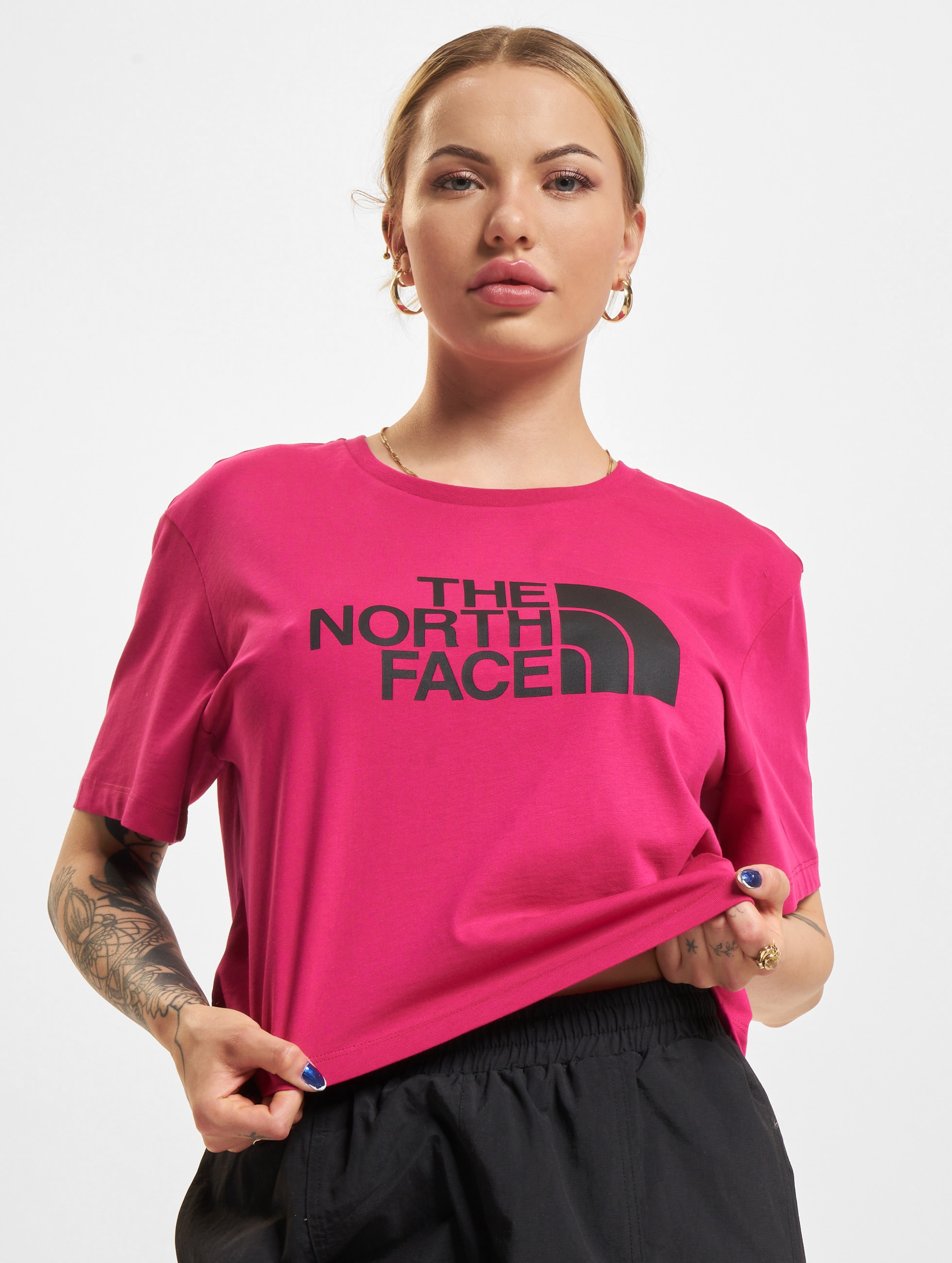 The North Face Cropped Easy T-Shirt Frauen,Unisex op kleur roze, Maat S