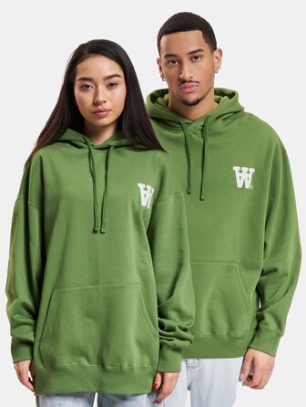 Wood Wood Cass Aa Moss Embroidery Hoodie