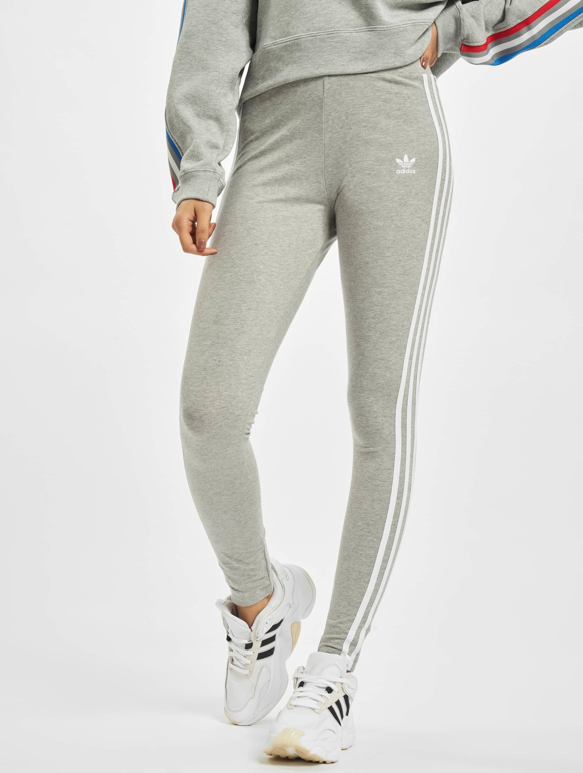 Adidas Sets | 3 Stripes Leggings Medium Grey Heather - Womens ⋆  Drzubedatumbi