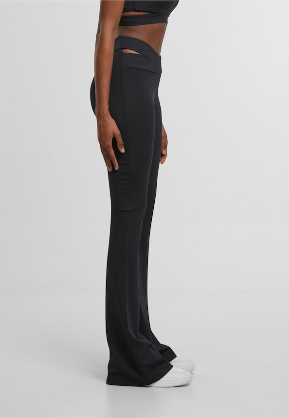 Retro Cut Out Flared Pants-3