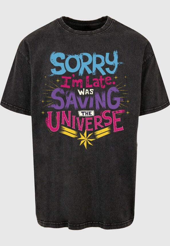 Marvel - Saving Universe Acid Washed Oversize Tee-4