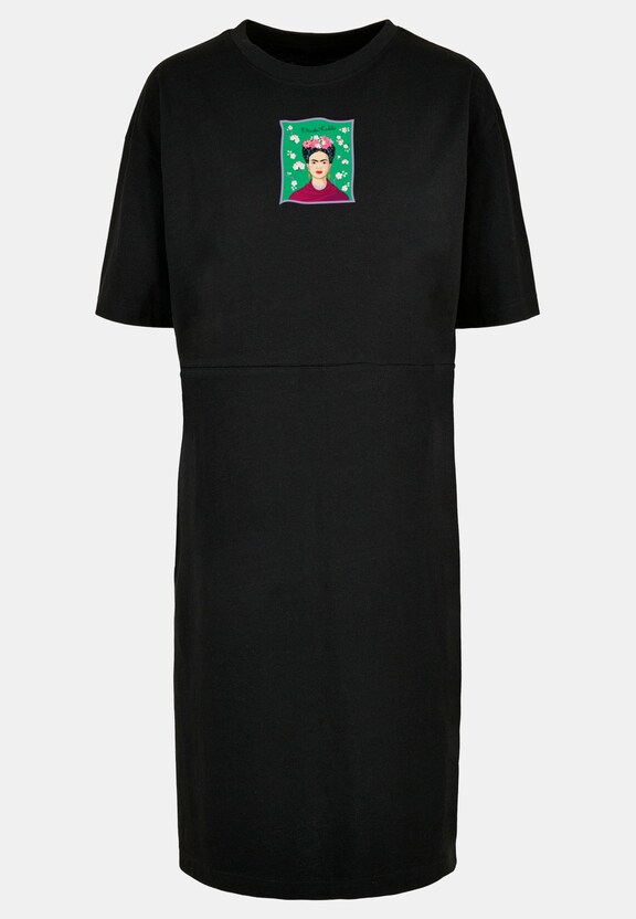 Ladies Frida Kahlo - Green Organic Oversized Slit-2