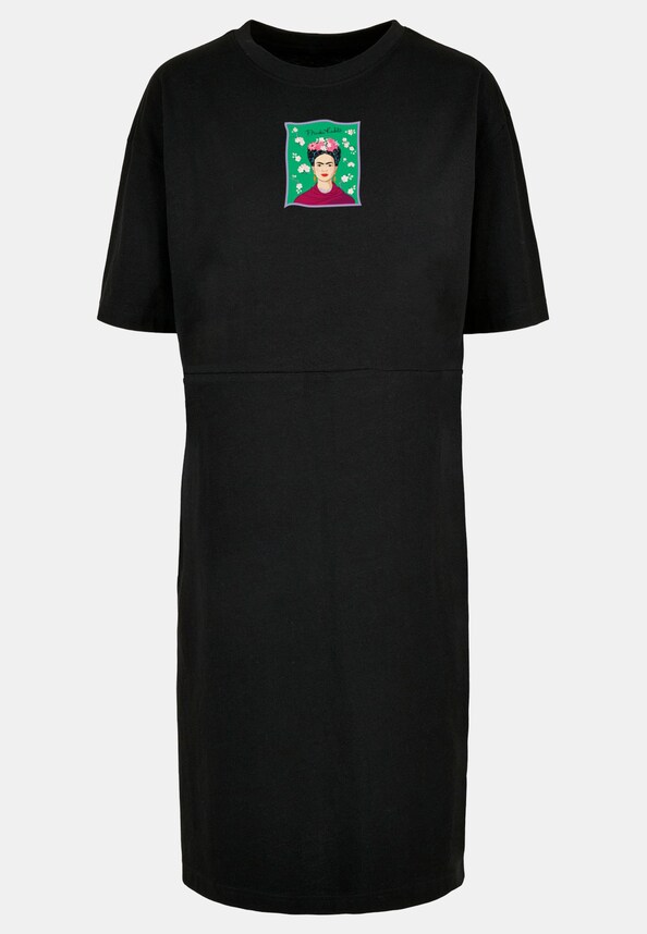 Ladies Frida Kahlo - Green Organic Oversized Slit-2