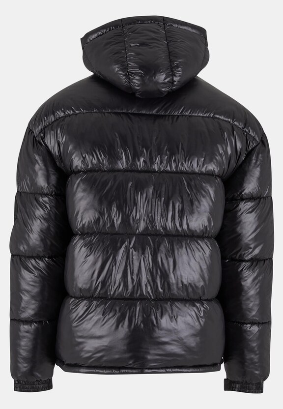 HOODED PUFFER JACKET SHINY-3