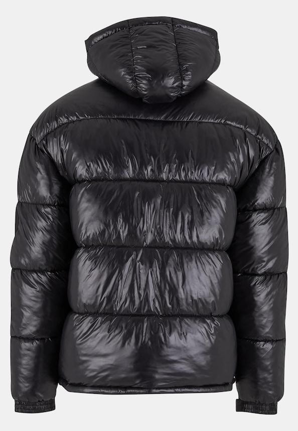 HOODED PUFFER JACKET SHINY-3