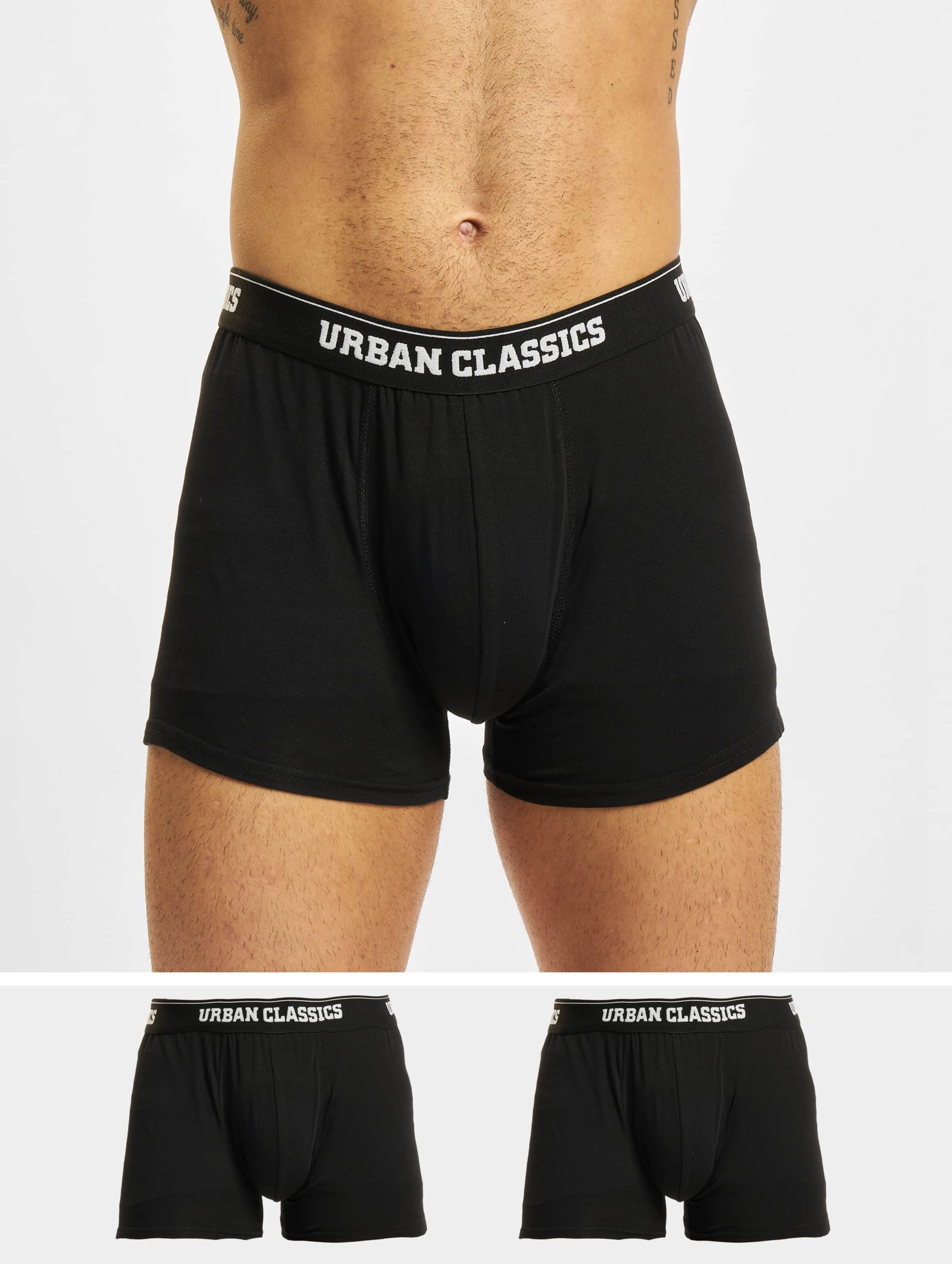 Urban Classics Boxershorts set -5XL- Organic 3-Pack Zwart