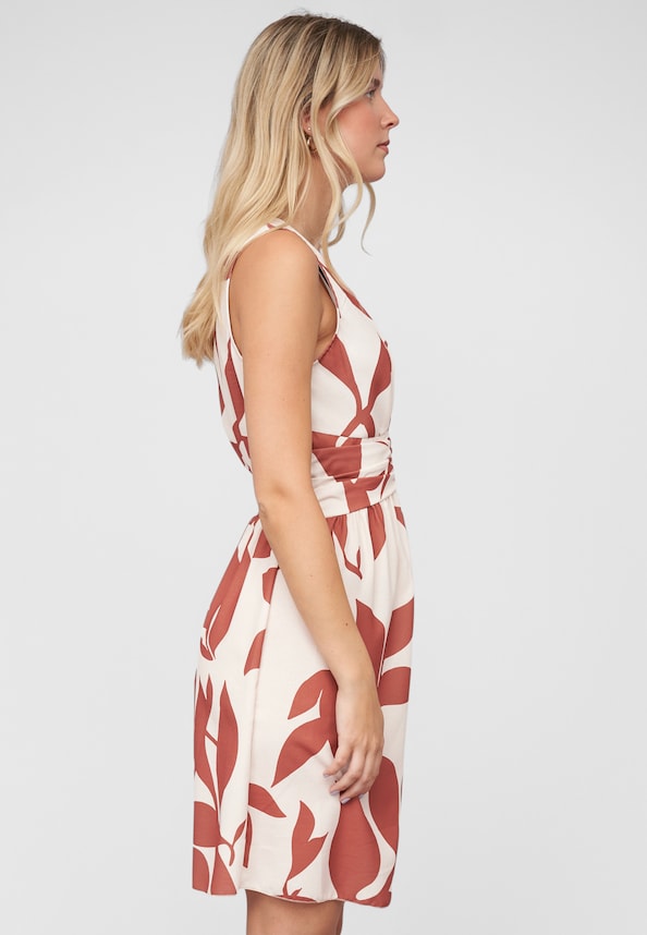 Dress with floral print copper-3