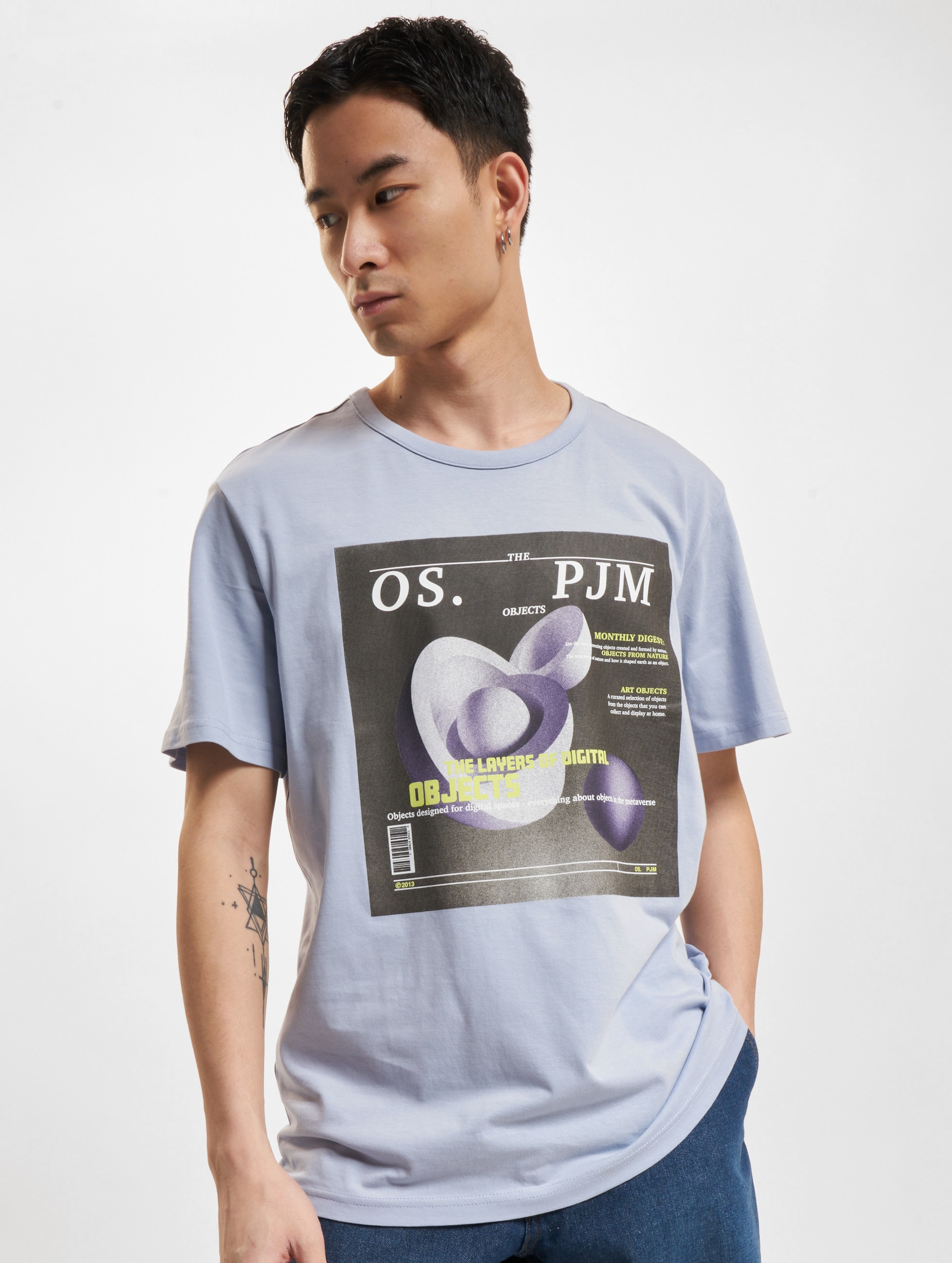 Only & Sons Todd Life Ref Photoprint T-Shirt Mannen op kleur blauw, Maat XL