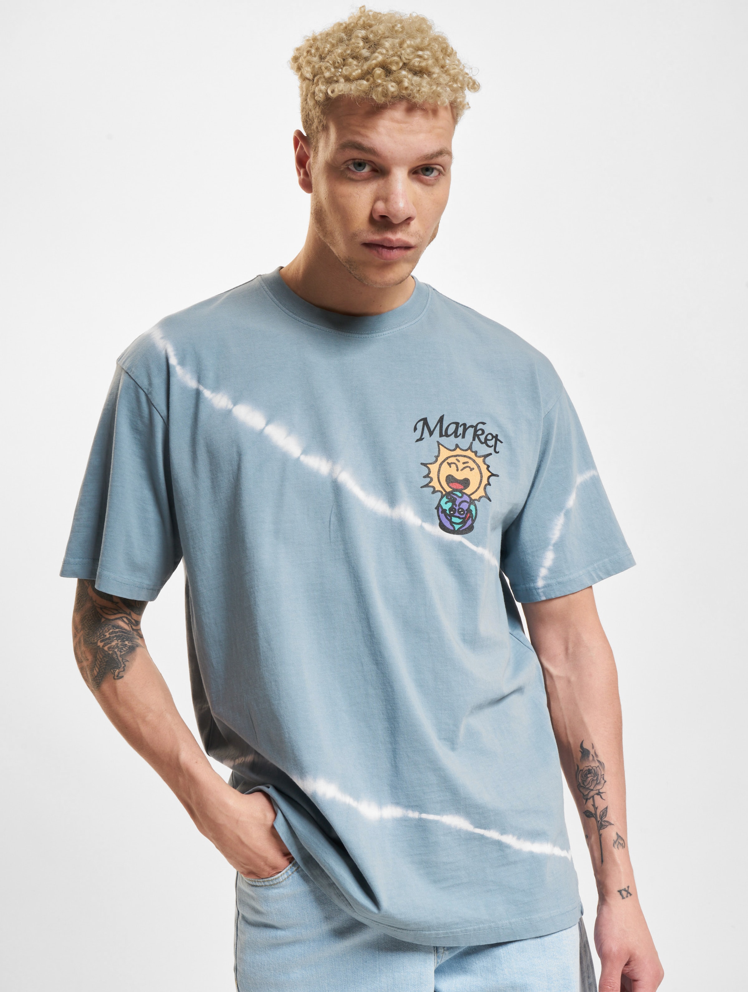 Market Leave No Trace T-Shirts Männer,Unisex op kleur blauw, Maat XXL