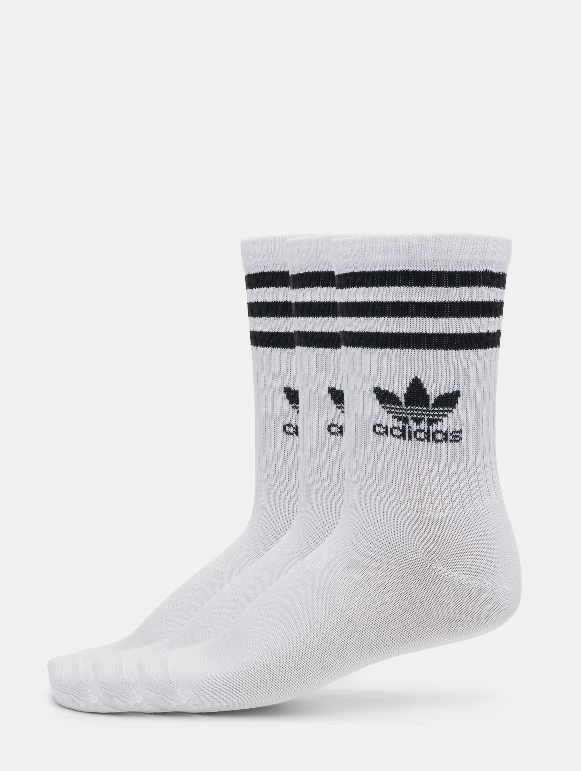 adidas Originals 3 Stripes Crew Pack Socken Vrouwen,Mannen,Unisex op kleur wit, Maat XS