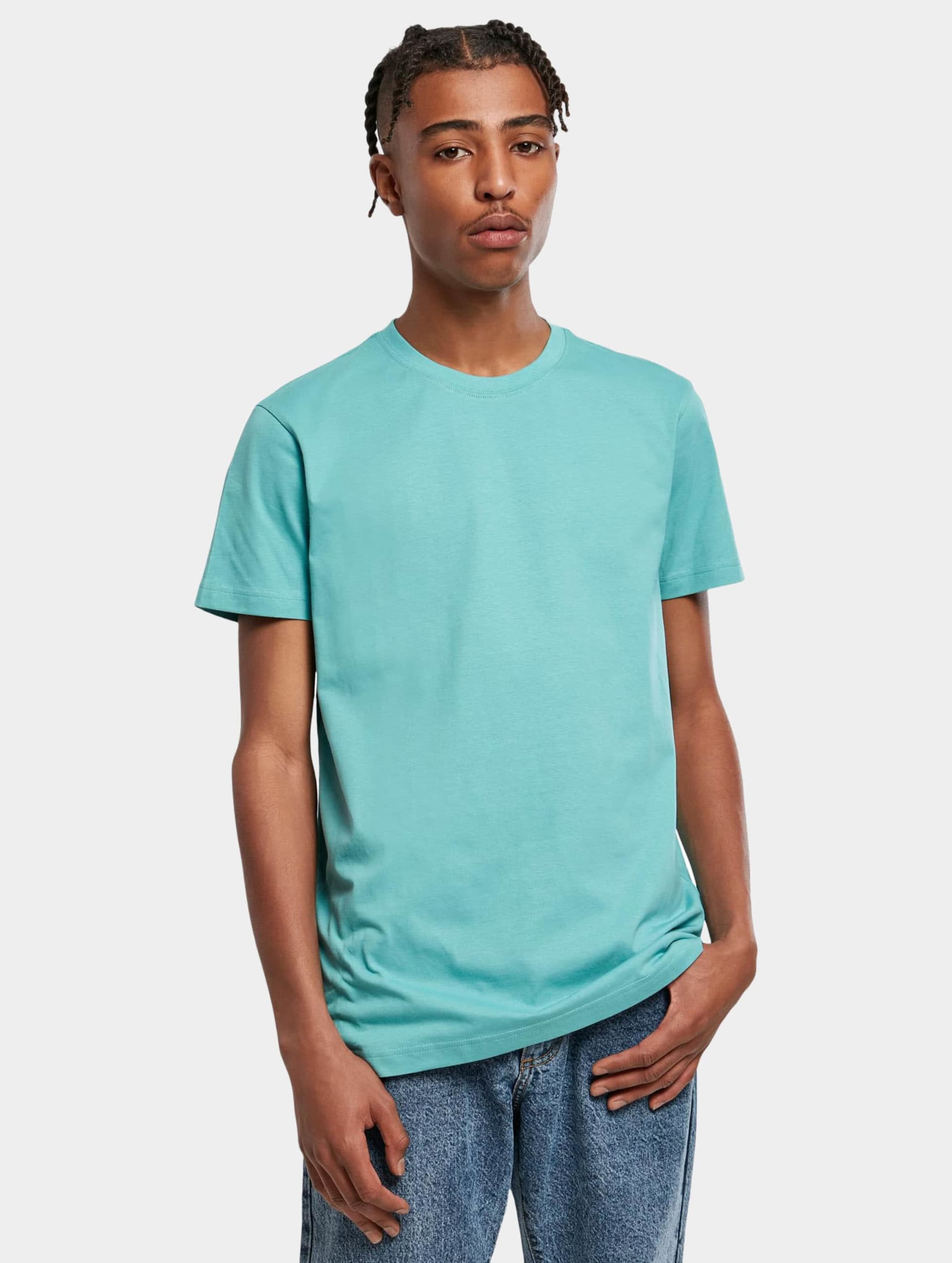 Urban Classics Heren Tshirt -4XL- Basic Blauw