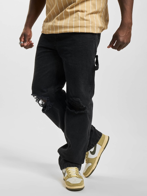 Retro Baggy Workwear Knee Cut-0