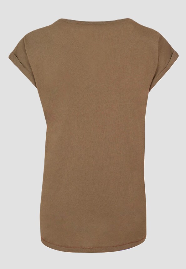 Ladies Pretty Flowers - Extended Shoulder Tee-3