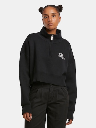 Cropped Handwritten Logo Knit