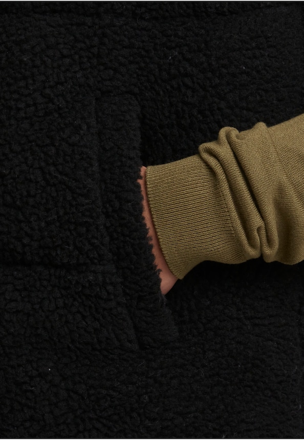 Basic Teddy Puffer Vest-4