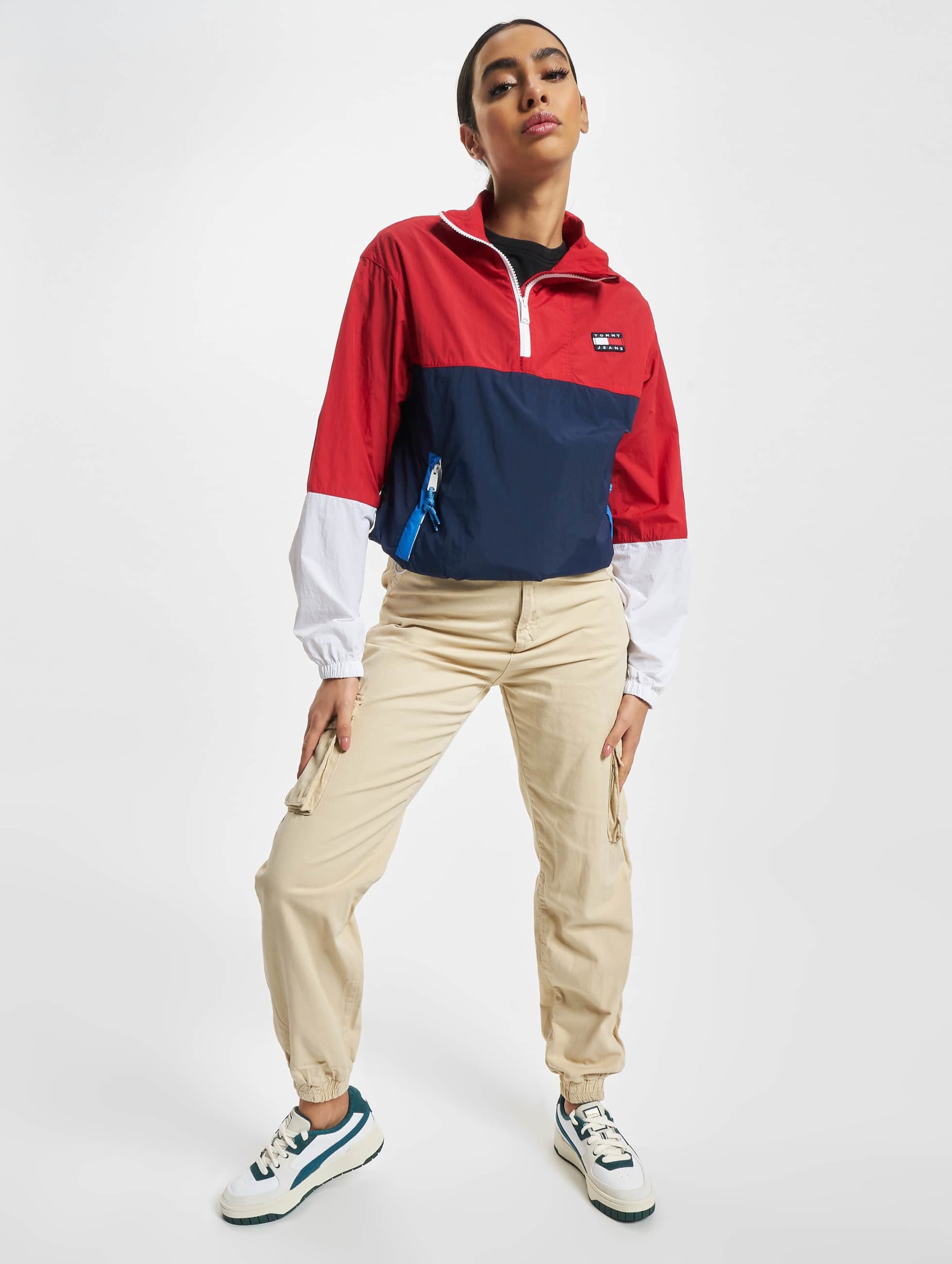 Tommy Jeans Colorblock Popover Windbreaker Winter Jacket