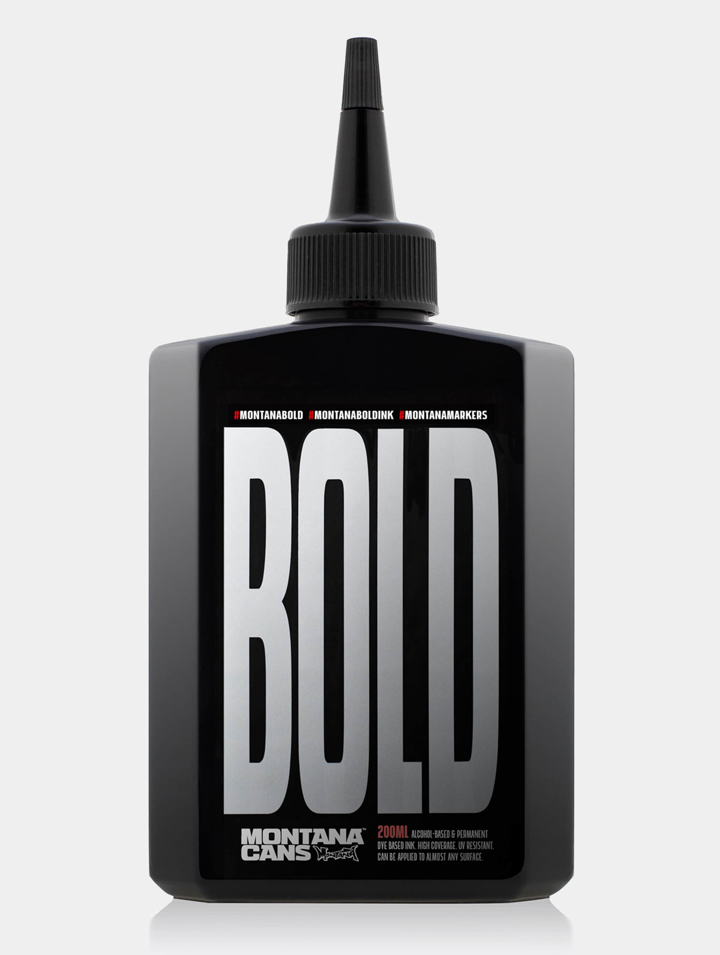 Montana Bold Zwarte Navul Inkt - 200ml permanente inkt is op alcohol basis