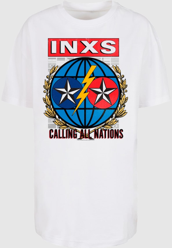 Ladies INXS - Calling All Nations Oversized Boyfriend Tee-2