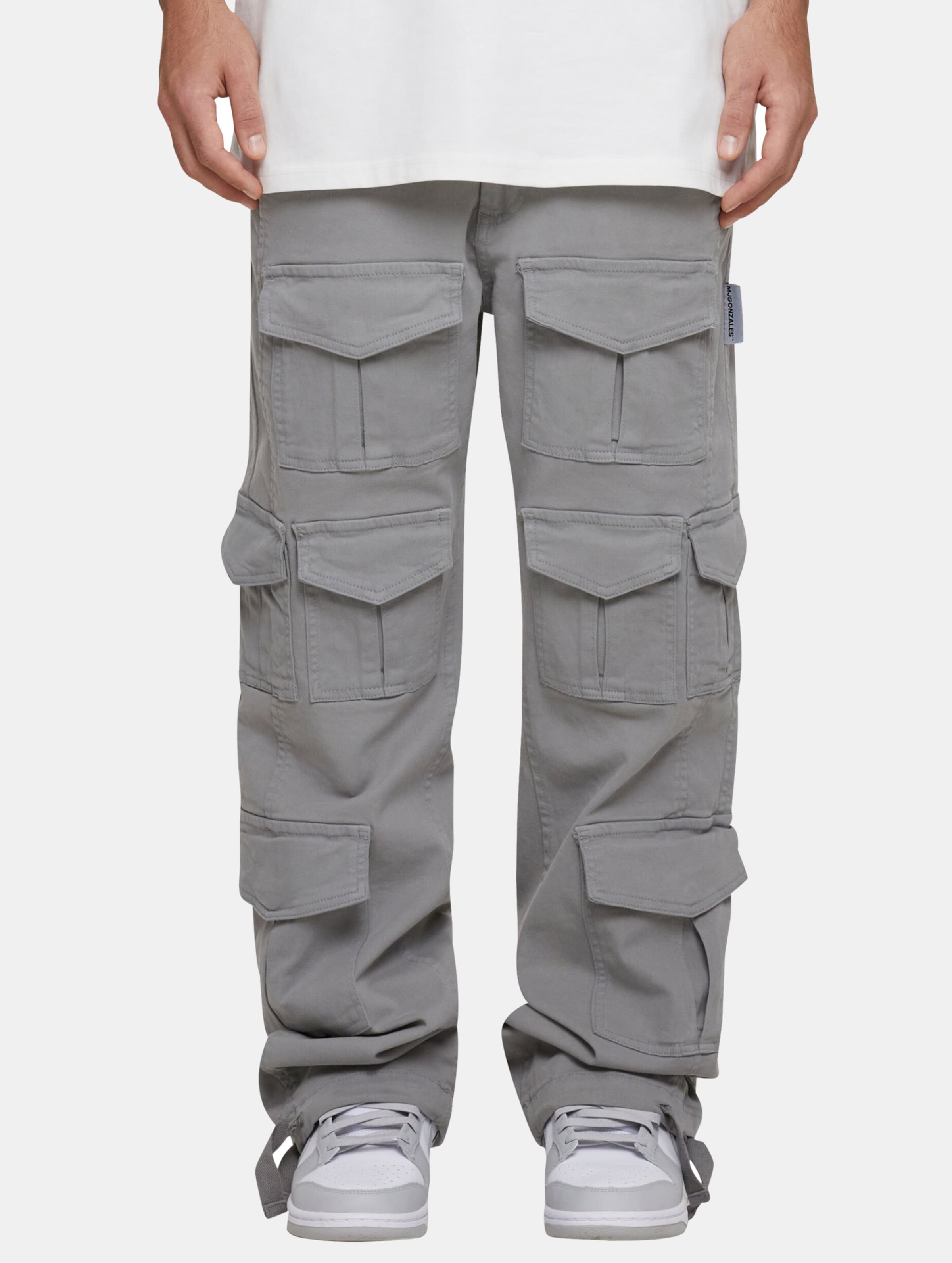 MJ Gonzales Multi Pocket Cargo Pants Mannen op kleur grijs, Maat 4XL