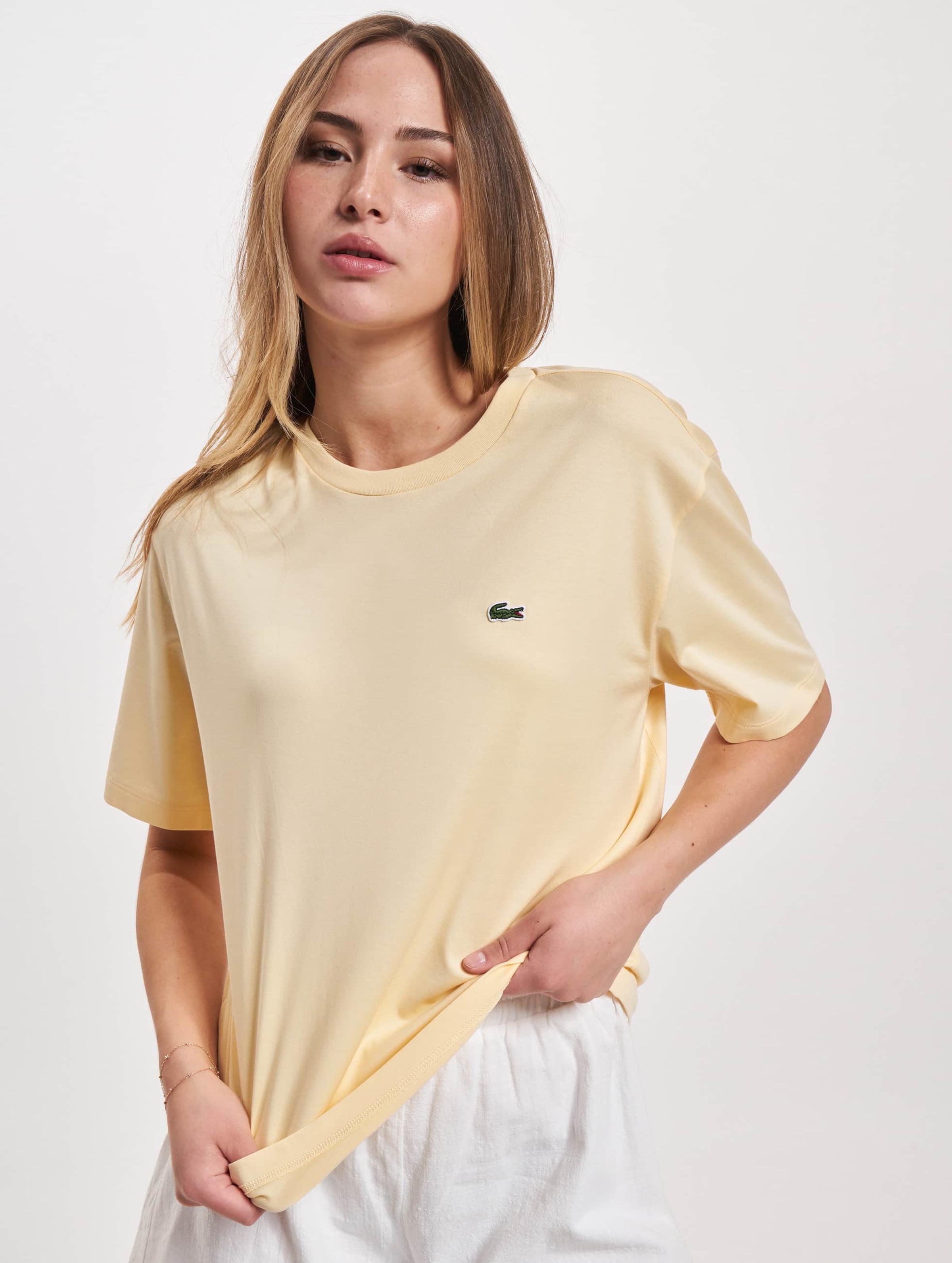 Lacoste T-Shirt Vrouwen op kleur geel, Maat 34