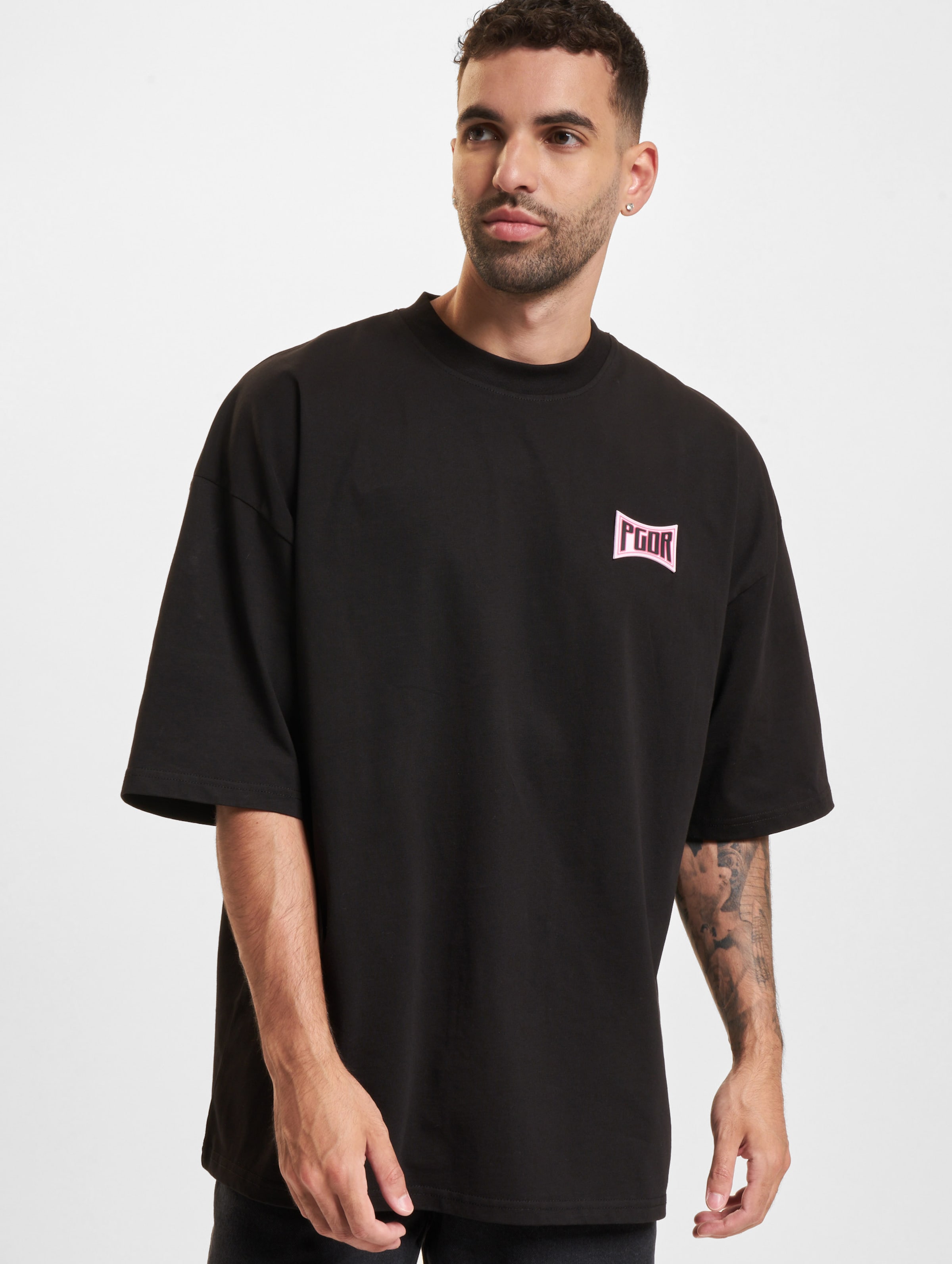 PEGADOR Keyes Terry Boxy T-Shirts Männer,Unisex op kleur zwart, Maat XXL