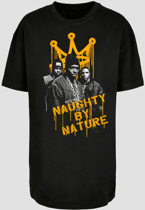 Ladies Naughty by Nature - Drip Crown Oversized Boyfriend Tee-2