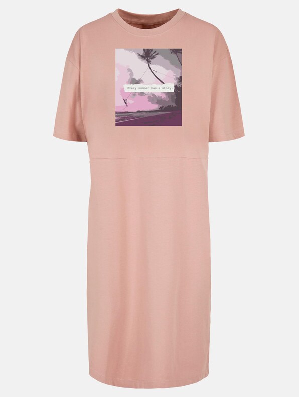 Ladies Summer - Every summer has a story Oversized Slit Dress-4