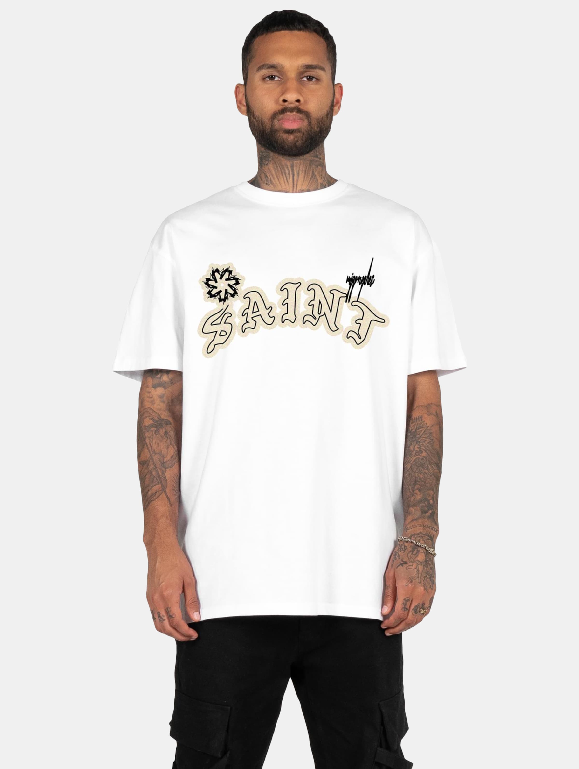 MJ Gonzales Saint x Heavy Oversized Tee Männer op kleur wit, Maat L