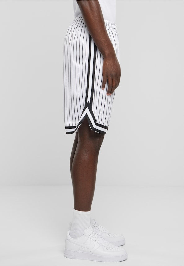 Striped Mesh Shorts-3