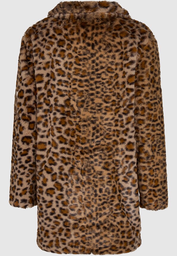 Ladies Oversized Faux Fur Leo -5