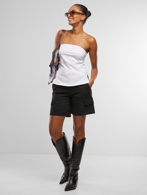 Urban Classics Ladies Cotton Cargo Shorts-4