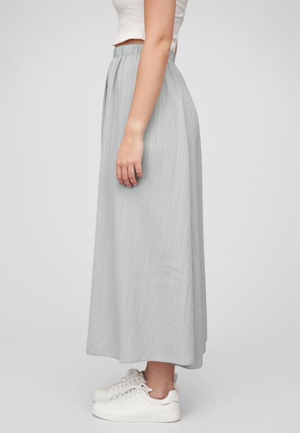 Cloud5ive Damen Longform Rock mit Strukturmuster und Gummibund-2