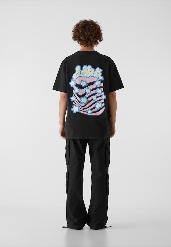 Lost Youth Tee - Flower Waves-4