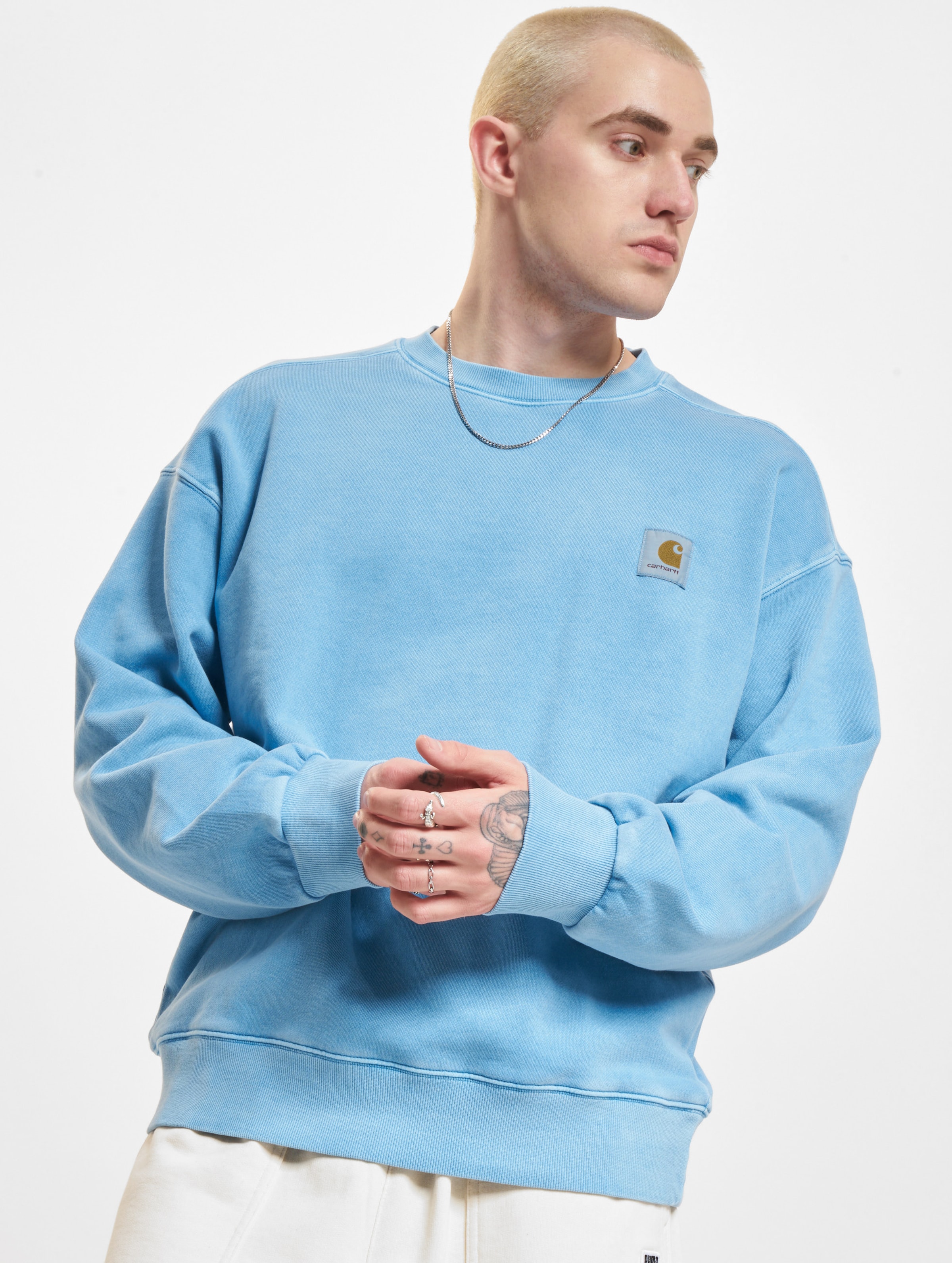 Carhartt WIP Nelson Sweater Männer,Unisex op kleur blauw, Maat XS