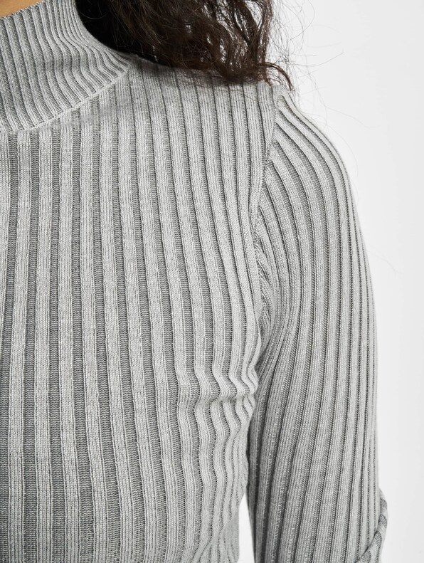 2 Tone Knit Ribbed High Neck-3