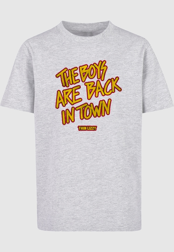 Kids Thin Lizzy - The Boys Stacked Lettering Basic T-Shirt-0