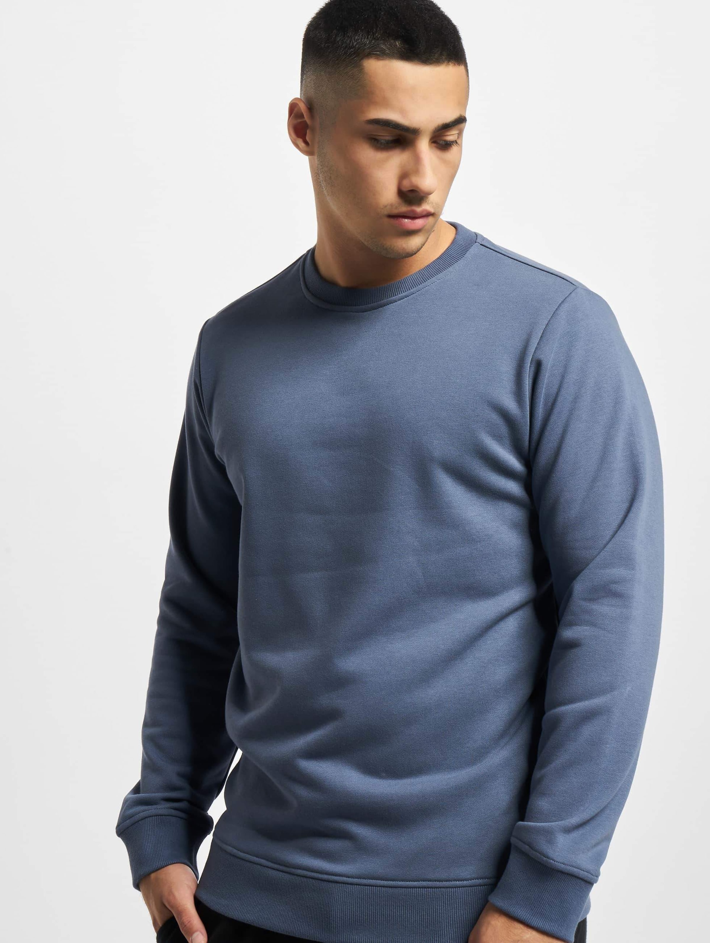 Urban Classics Sweater/trui -S- Basic Terry Crew Blauw