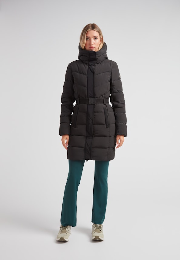 DIAMOND BELTED PUFFER COAT MATT-2
