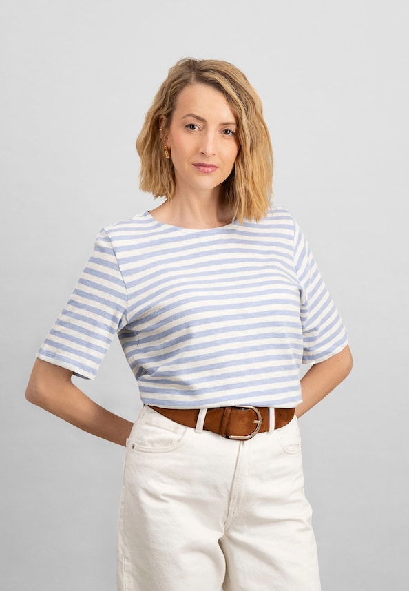T-SHIRT STRIPE SLUB STRUCTURE-0