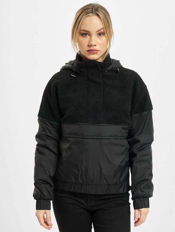 Ladies Sherpa Mix Pull Over-2