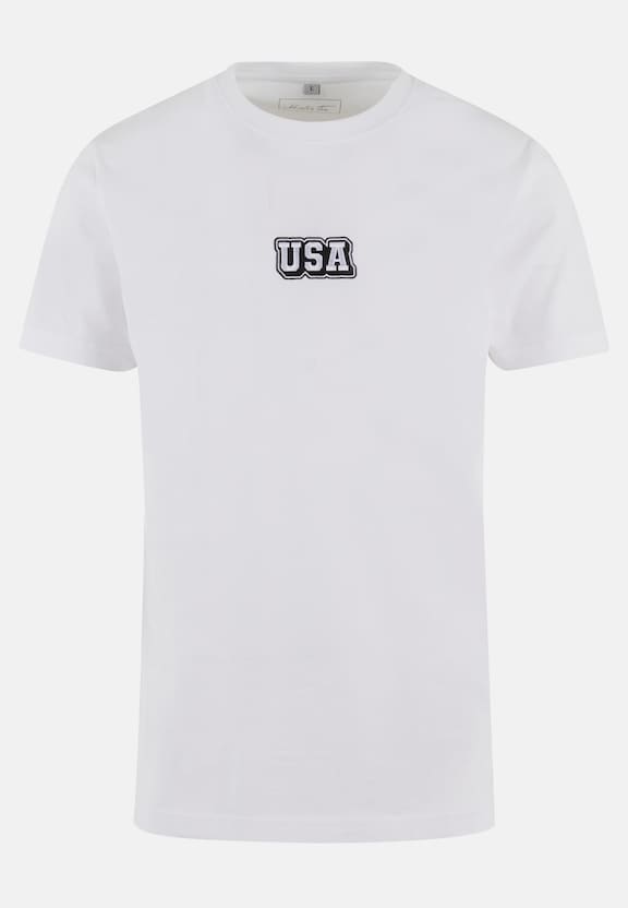 USA College Wording Patch Tee-2