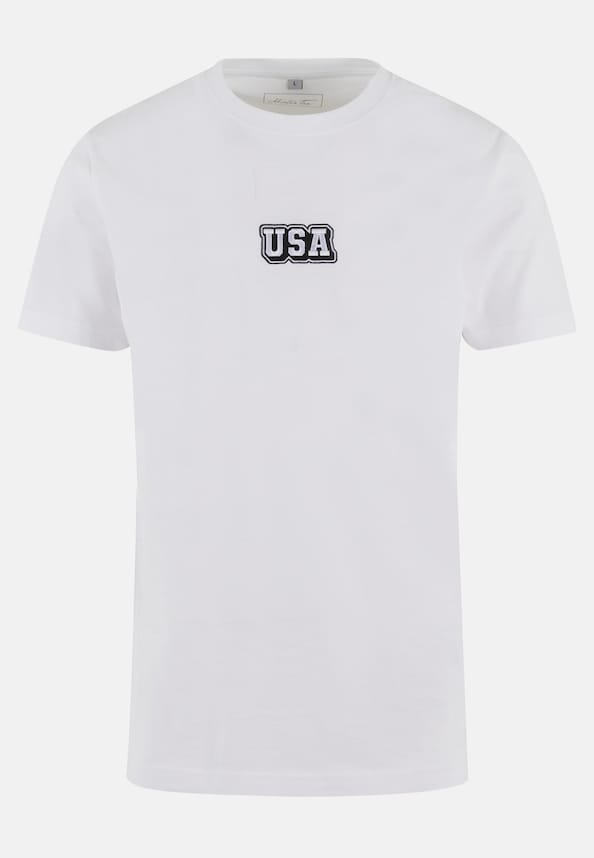 USA College Wording Patch Tee-2