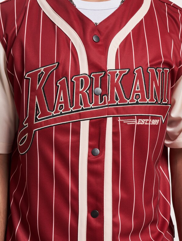 Karl Kani Trekking Block Pinstripe Baseball T-Shirts-3