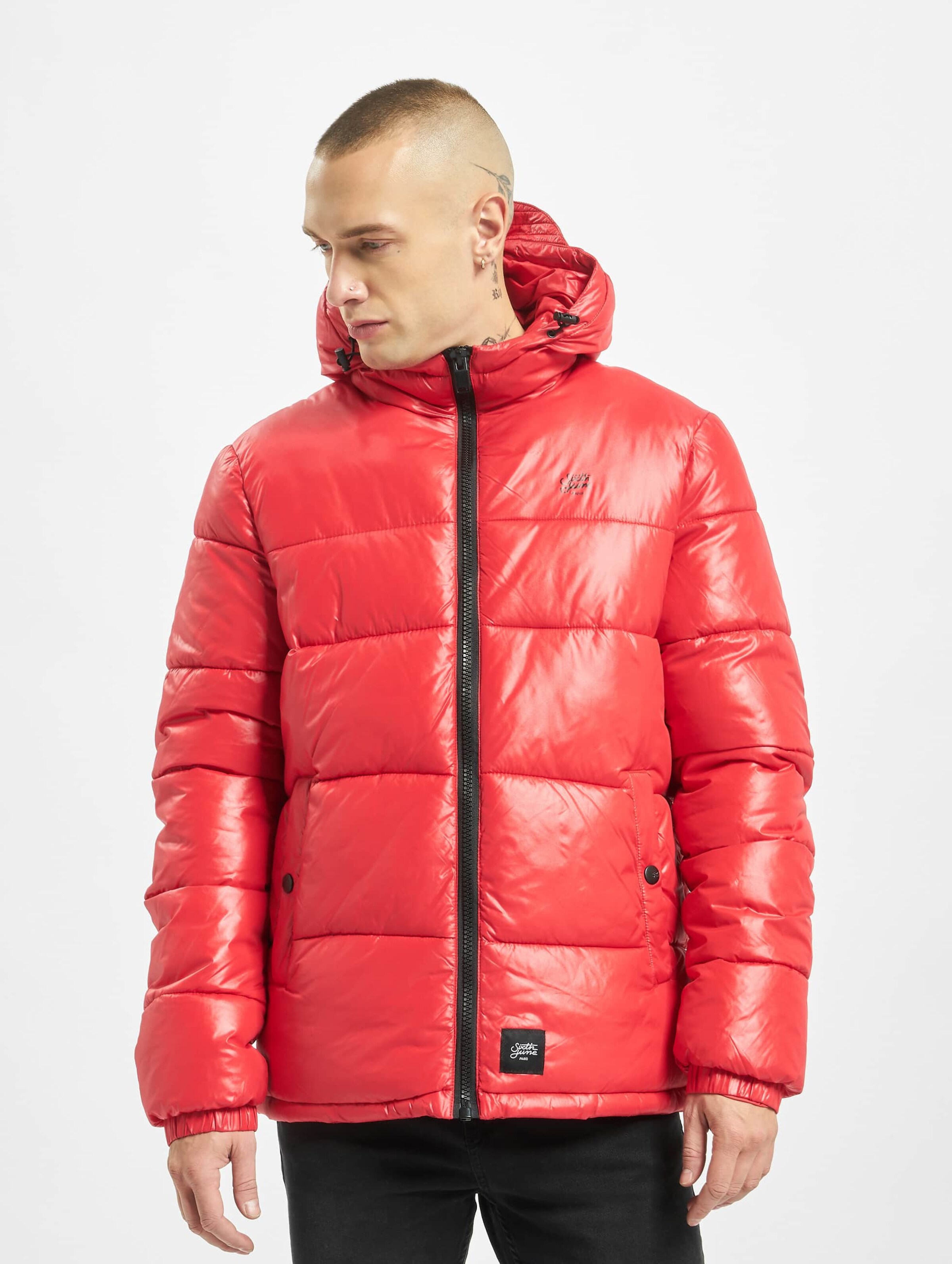 Vinyl puffer sale jacket mens