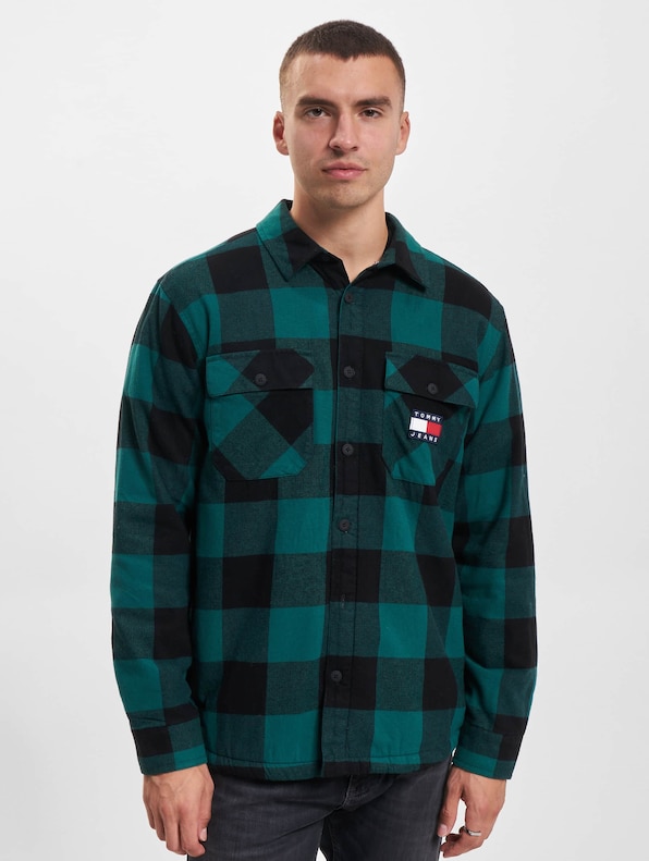 Tommy Jeans Sherpa Flannel Overshirt Langarmhemd-2