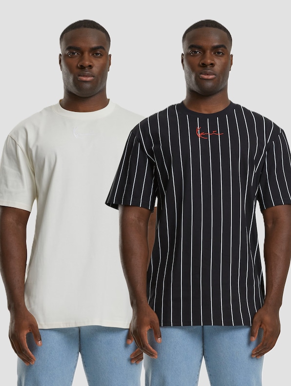 Karl Kani Small Signature Essential Tee 2-Pack pinstripe-0