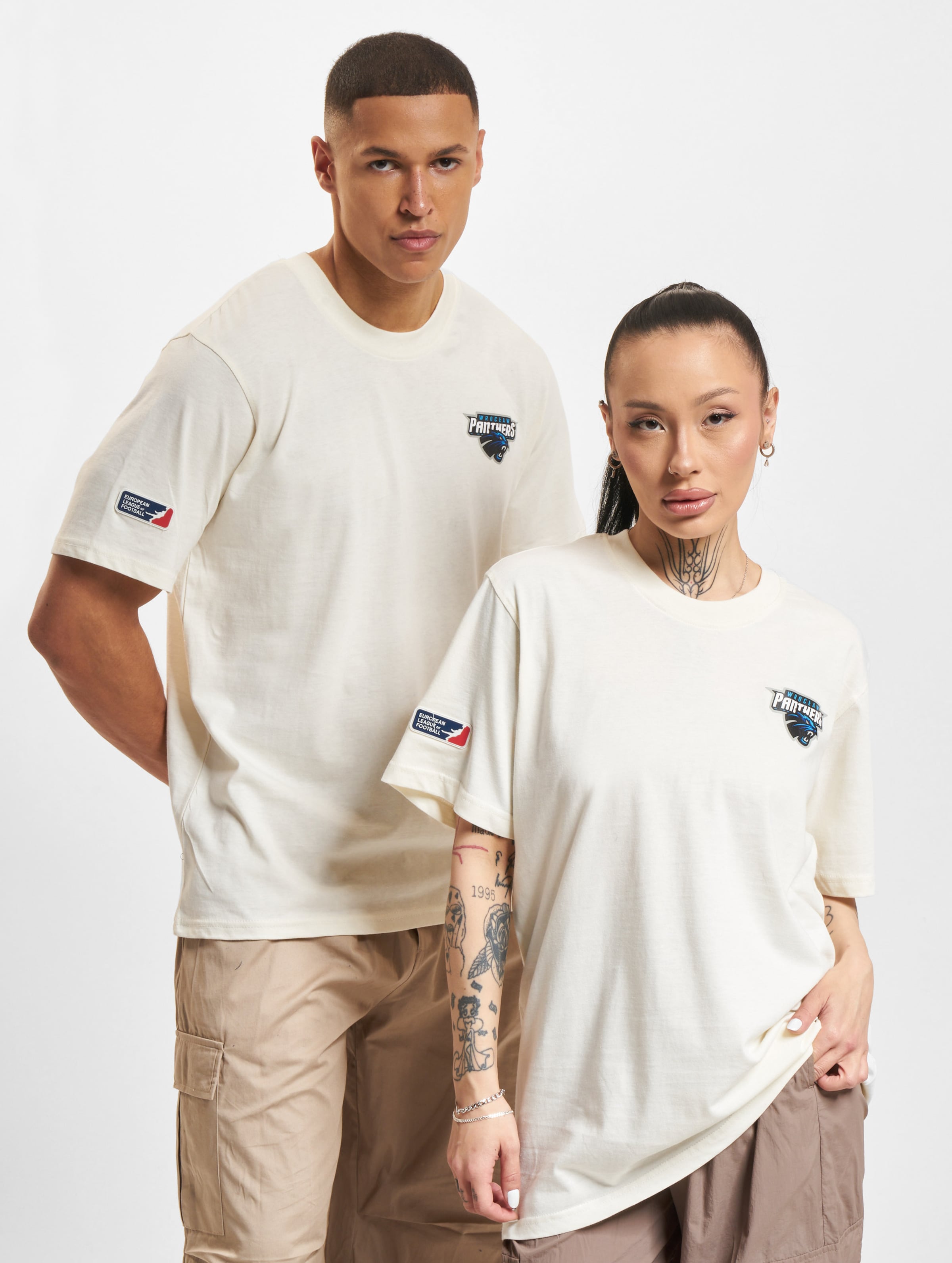 European League Of Football ELF Panthers Wroclaw 3 T-Shirts Unisex op kleur wit, Maat 4XL