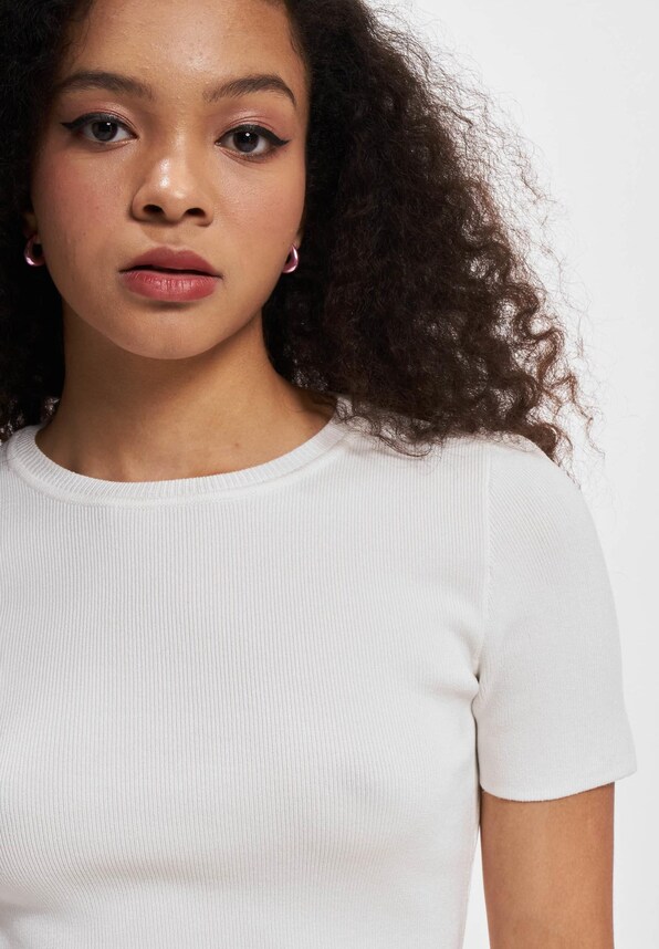 Only Onlebba Ss Crop O-Neck Knit Sweatshirt-3