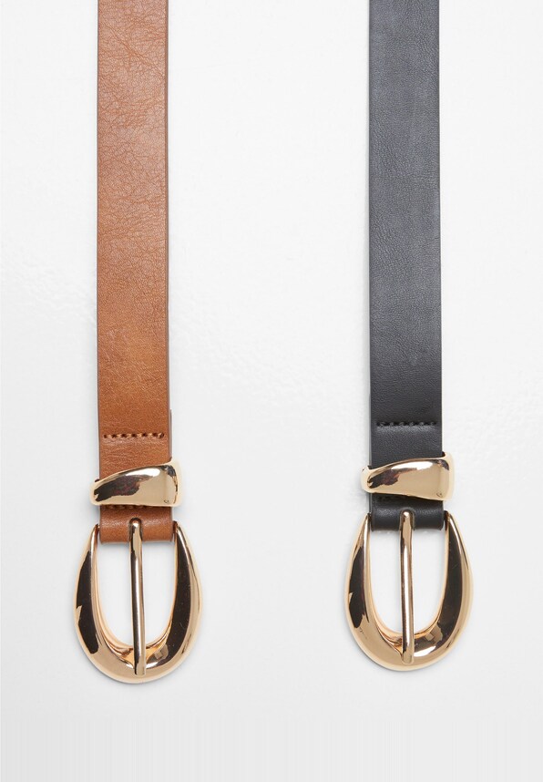 Chunky Buckle Loop Synthetic Leather 2 Pack-1